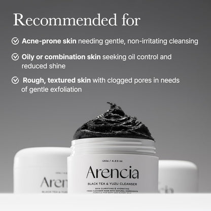 Arencia Black Tea Rice Mochi Cleanser