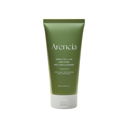 Arencia Green Tea + LHA Deep Pore Rice Cake Cleanser