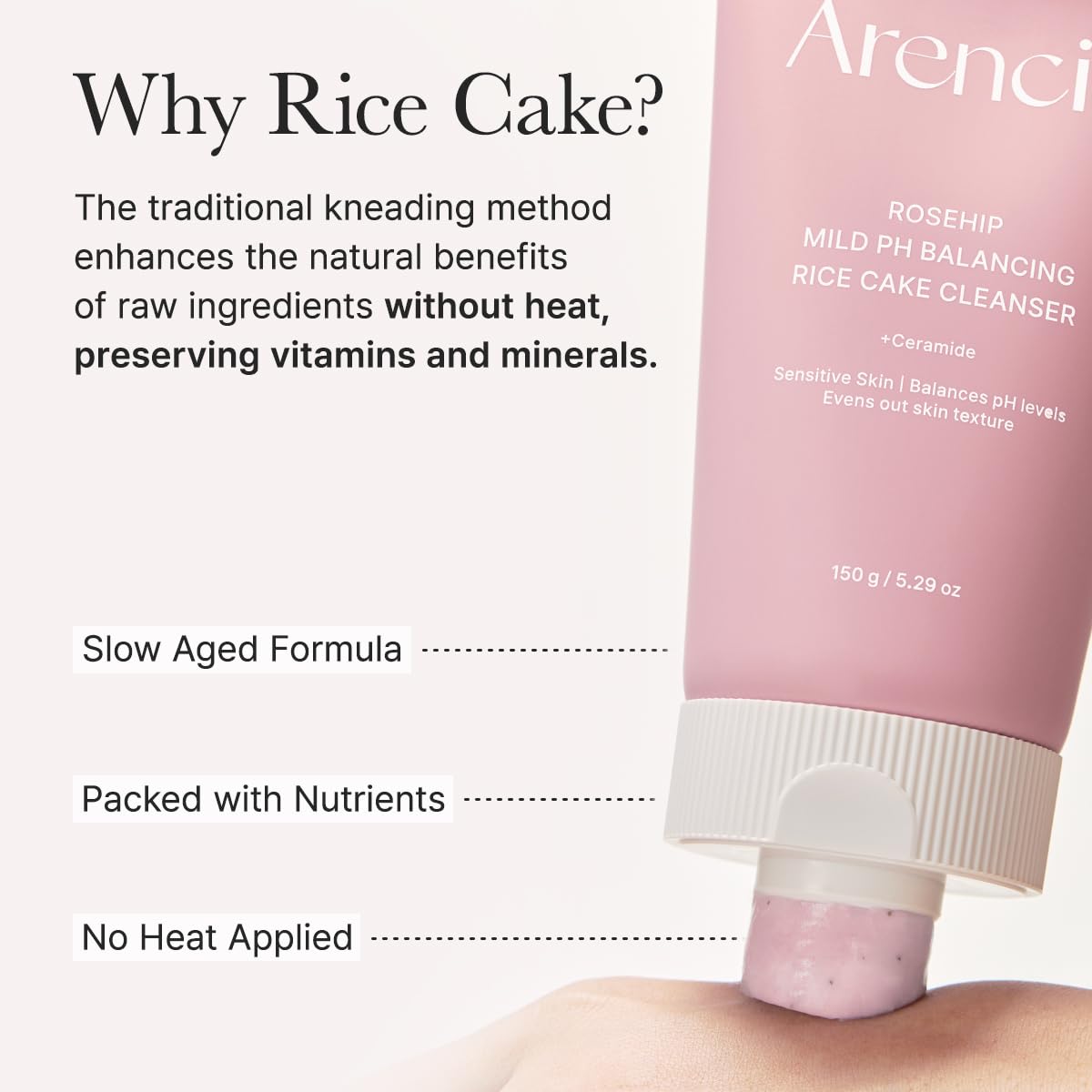 Arencia Rosehip Mild pH Balancing Rice Cake Cleanser