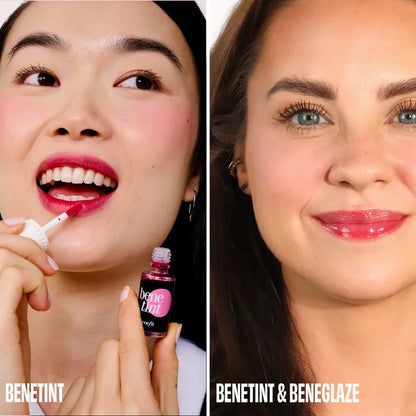 Benefit Cosmetics Rollin’ With Benetint Cheek & Lip Tint + Limited Edition Lip Oil Duo With Beauty Bag