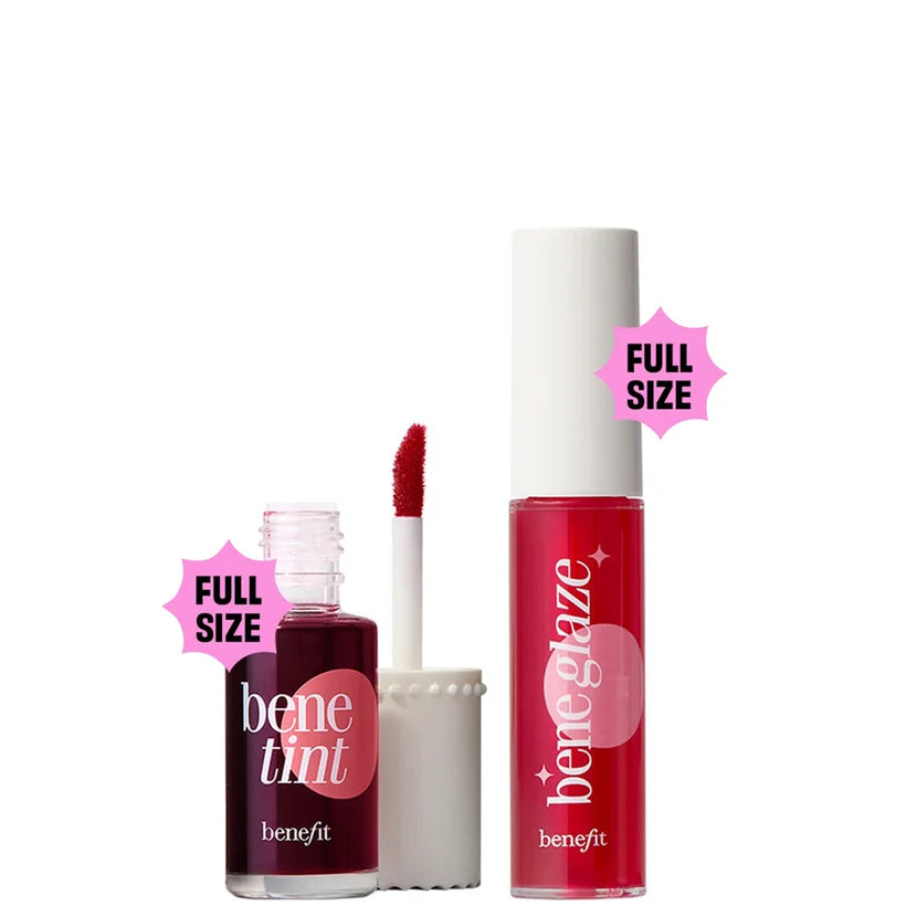 Benefit Cosmetics Rollin’ With Benetint Cheek & Lip Tint + Limited Edition Lip Oil Duo With Beauty Bag