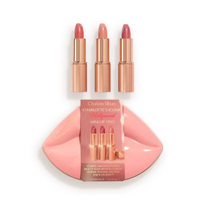 Charlotte Tilbury Mini Iconic Hollywood Lipstick Trio Set