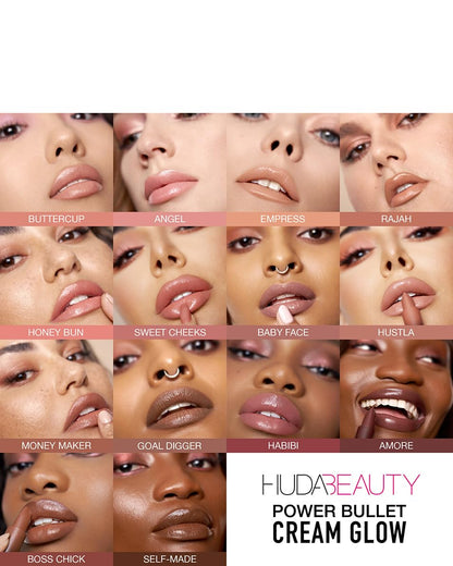 HUDA BEAUTY Power Bullet Cream Glow Hydrating Lipstick – Rajah