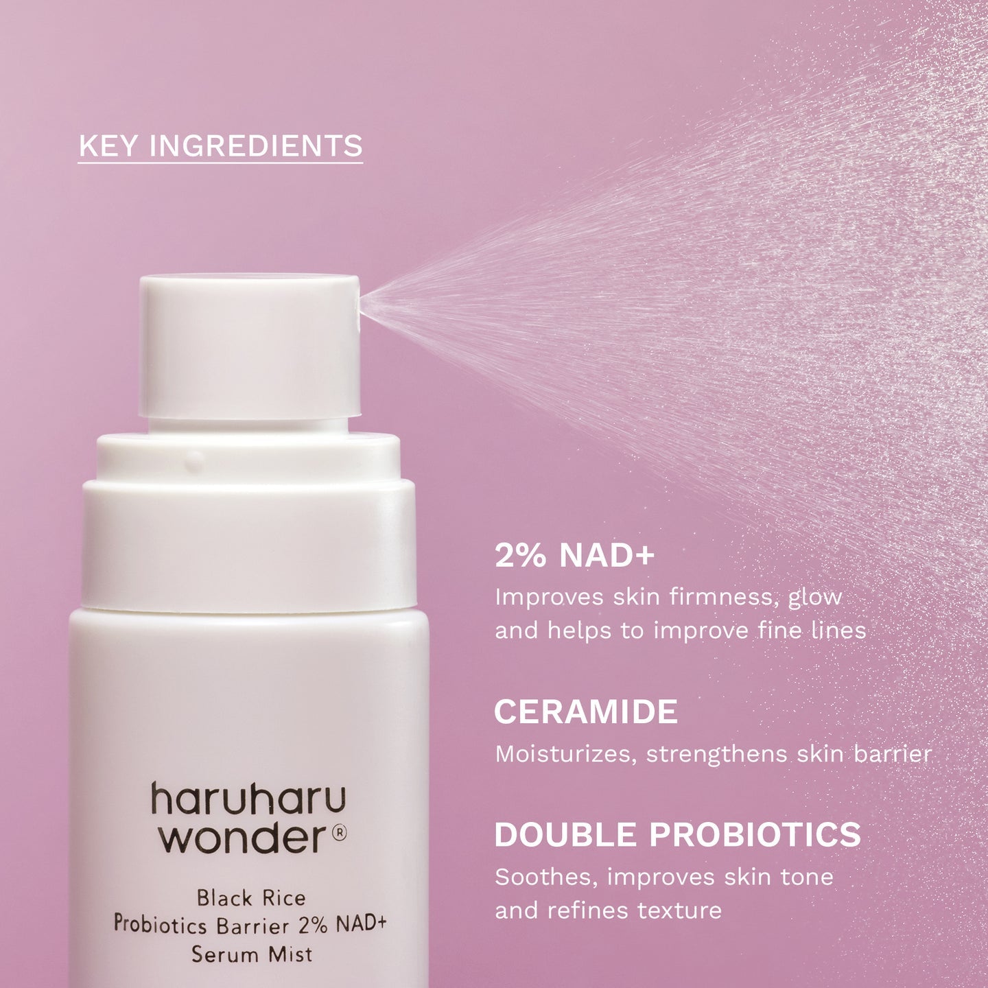 HaruHaru Wonder Black Rice Probiotics Barrier 2% NAD Serum Mist