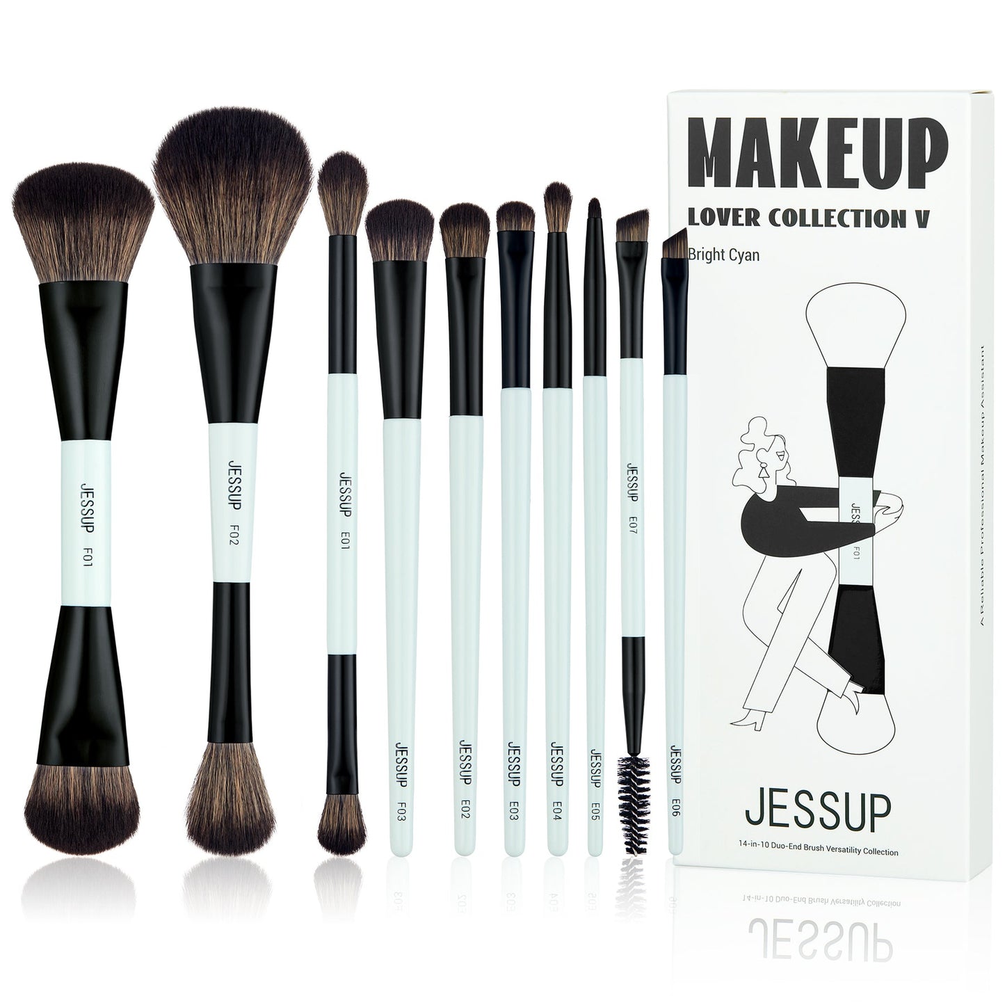JessUp 14-in-10 Duo-End Brush Versatility Collection T500