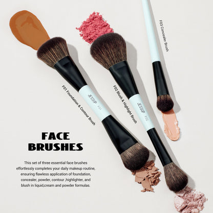 JessUp 14-in-10 Duo-End Brush Versatility Collection T500