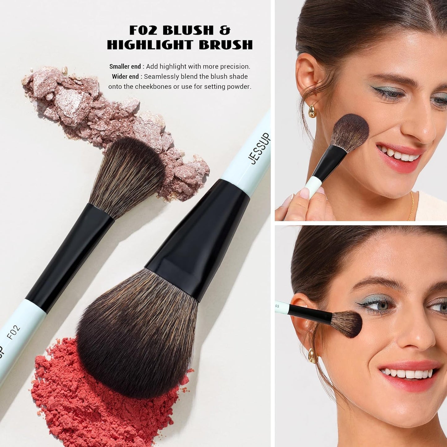 Jessup 4-in-2 Duo-End Brush Face Collection T503