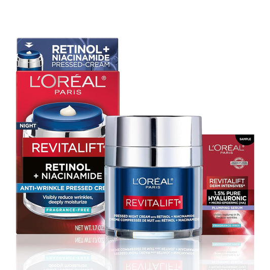 L'Oréal Paris Revitalift Derm Intensives Pressed Night Cream with Retinol + Niacinamide