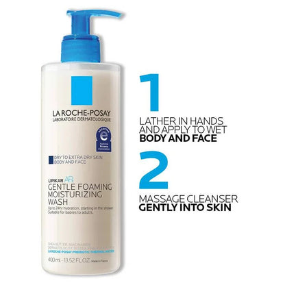 La Roche-Posay Lipikar Wash AP+ Gentle Foaming Moisturizing Body & Face Wash