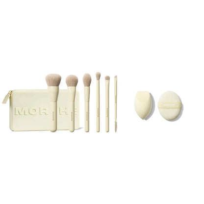 Morphe Buttery Blends 6-Piece Travel Brush Set + Tools Duo