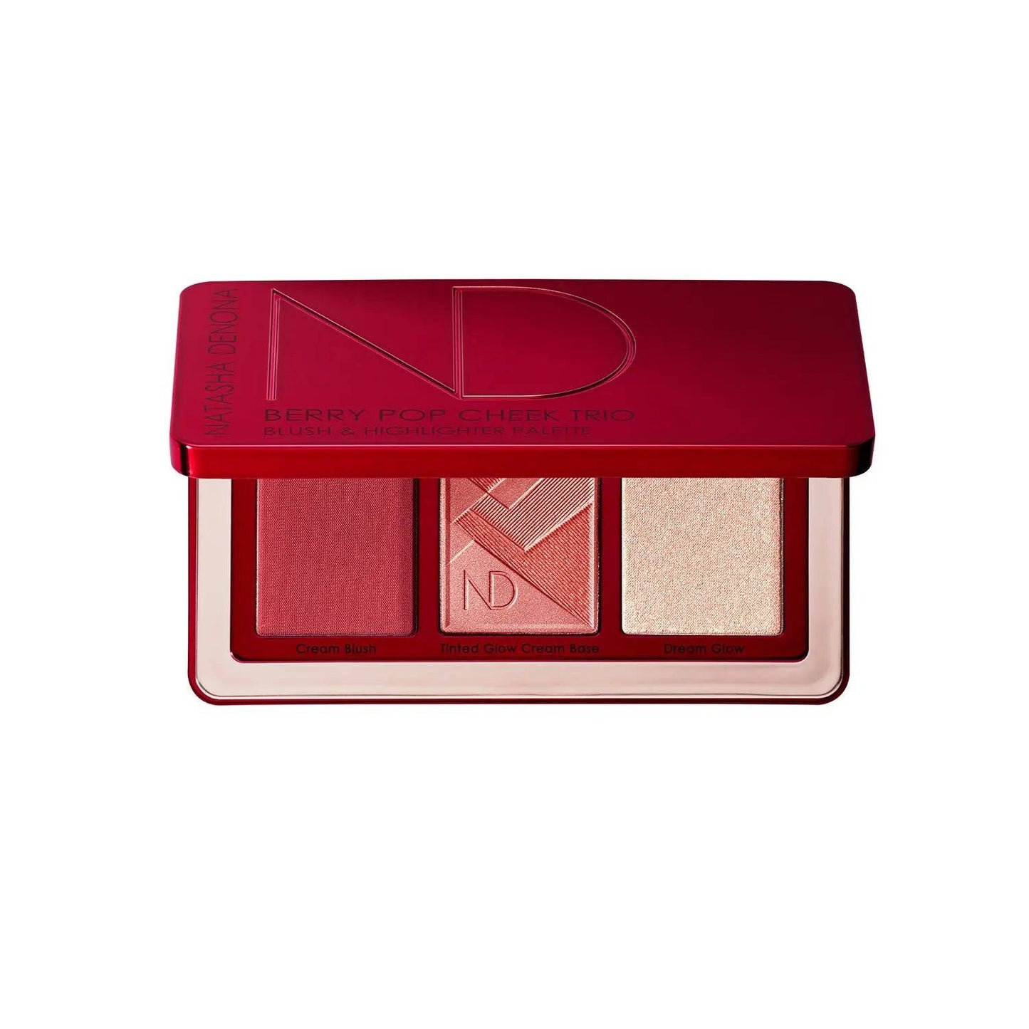 Natasha Denona Berry Pop Cheek Trio Blush & Highlighter Palette