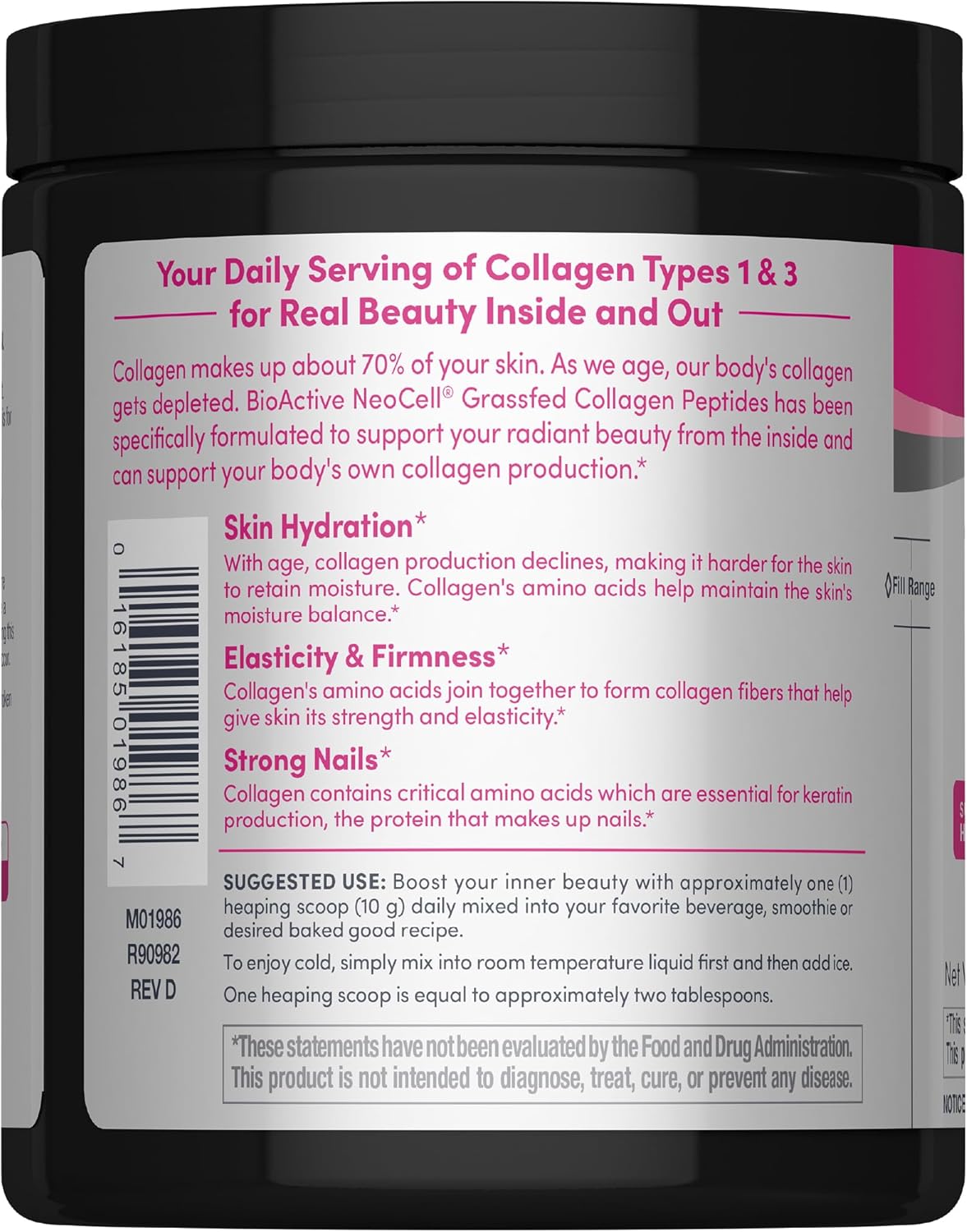 NeoCell Grassfed Collagen Peptides Powder Unflavored