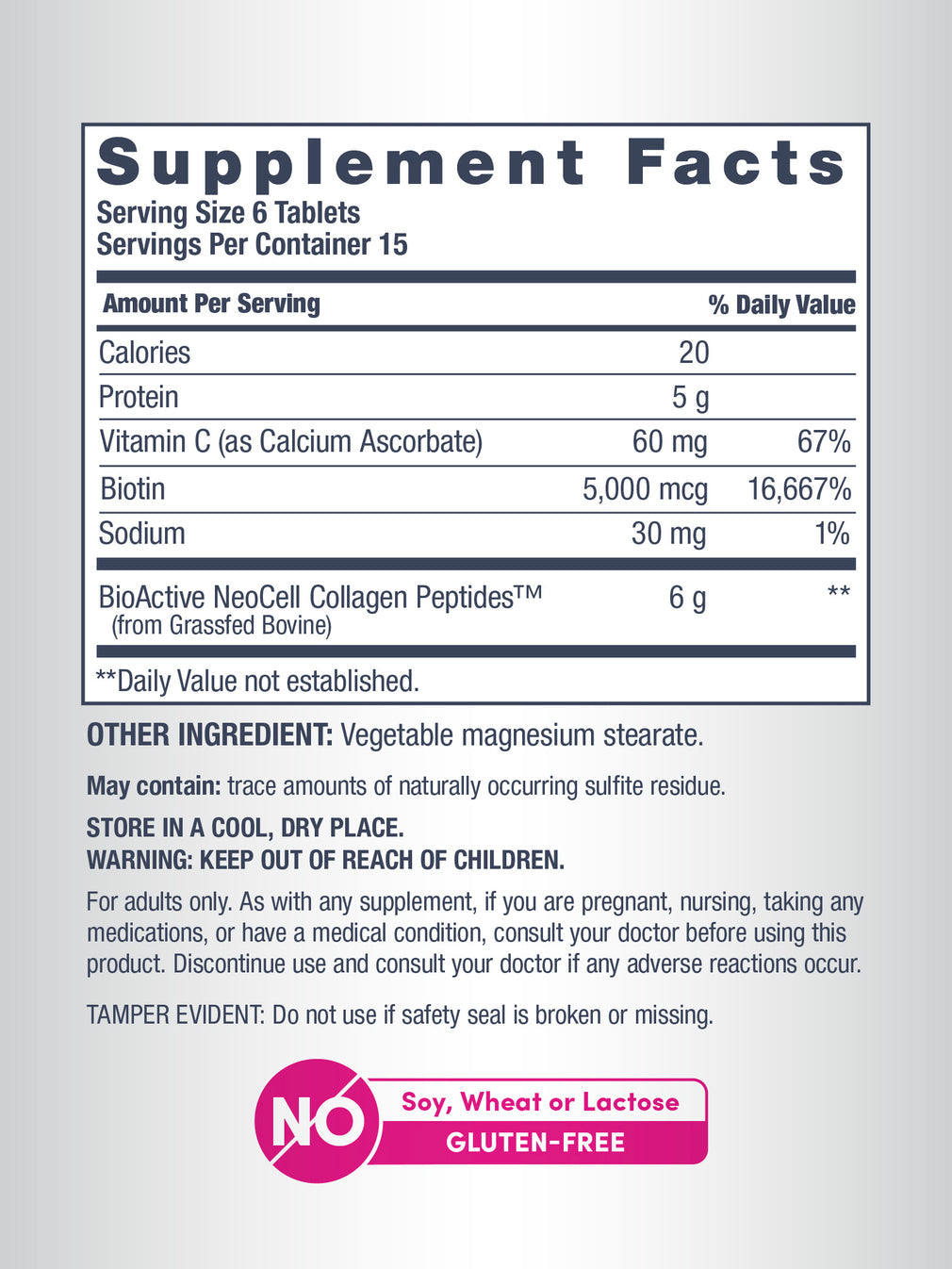 NeoCell Grassfed Collagen Peptides + Vitamin C & Biotin