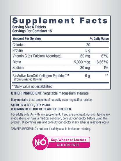 NeoCell Grassfed Collagen Peptides + Vitamin C & Biotin