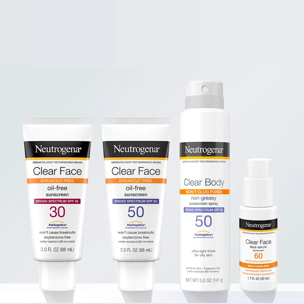 Neutrogena Clear Face Liquid Lotion Sunscreen Broad Spectrum SPF 50