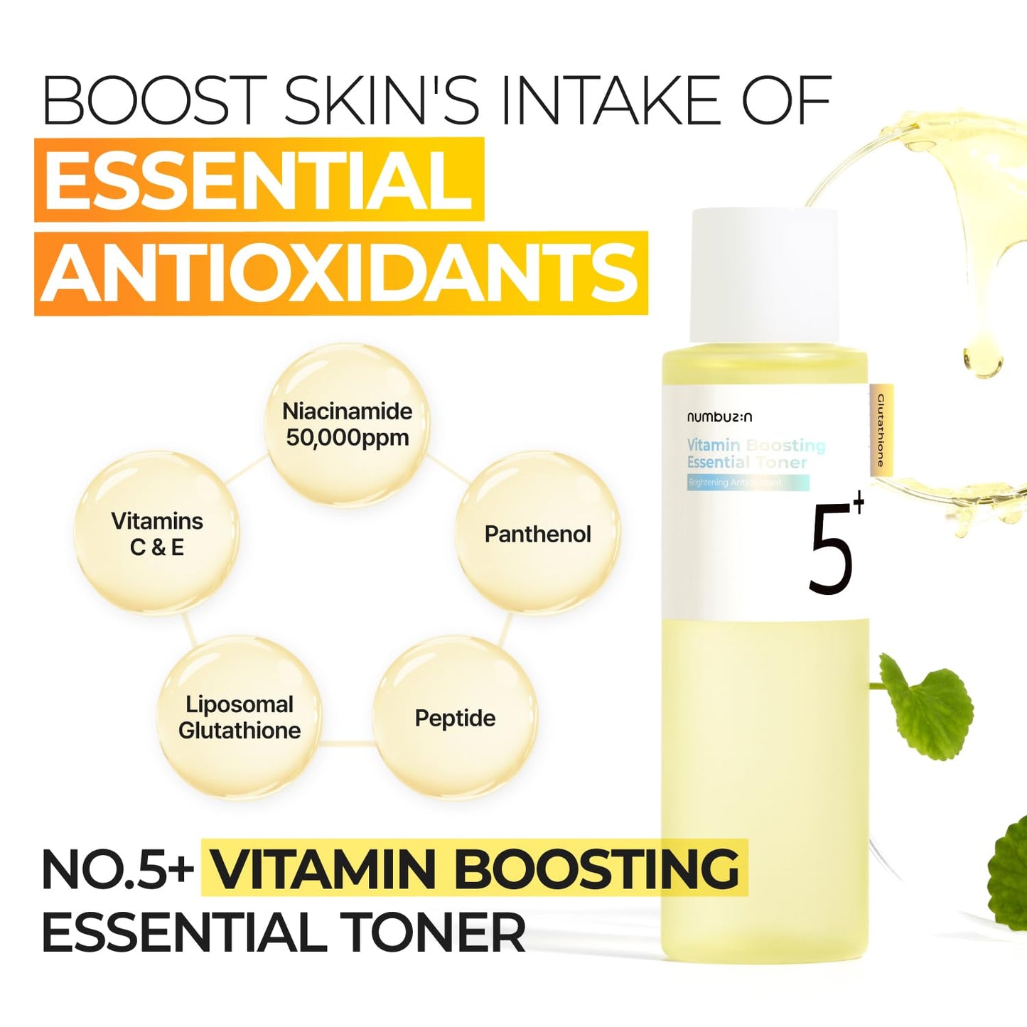 Numbuzin No.5 Glutathione Vitamin Boosting Essential Toner