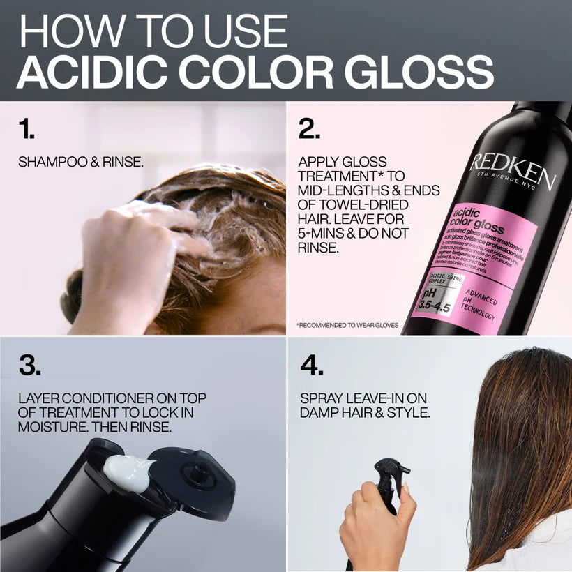 Redken Acidic Color Gloss Activated Glass Gloss Hair Treatment for Glass-Like Shine