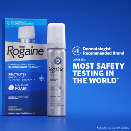 Rogaine Men's 5% Minoxidil Unscented Foam
