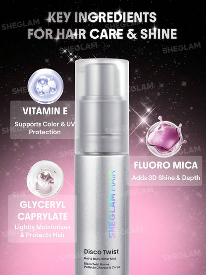 SHEGLAM Disco Twist Hair & Body Glitter Mist