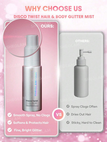 SHEGLAM Disco Twist Hair & Body Glitter Mist