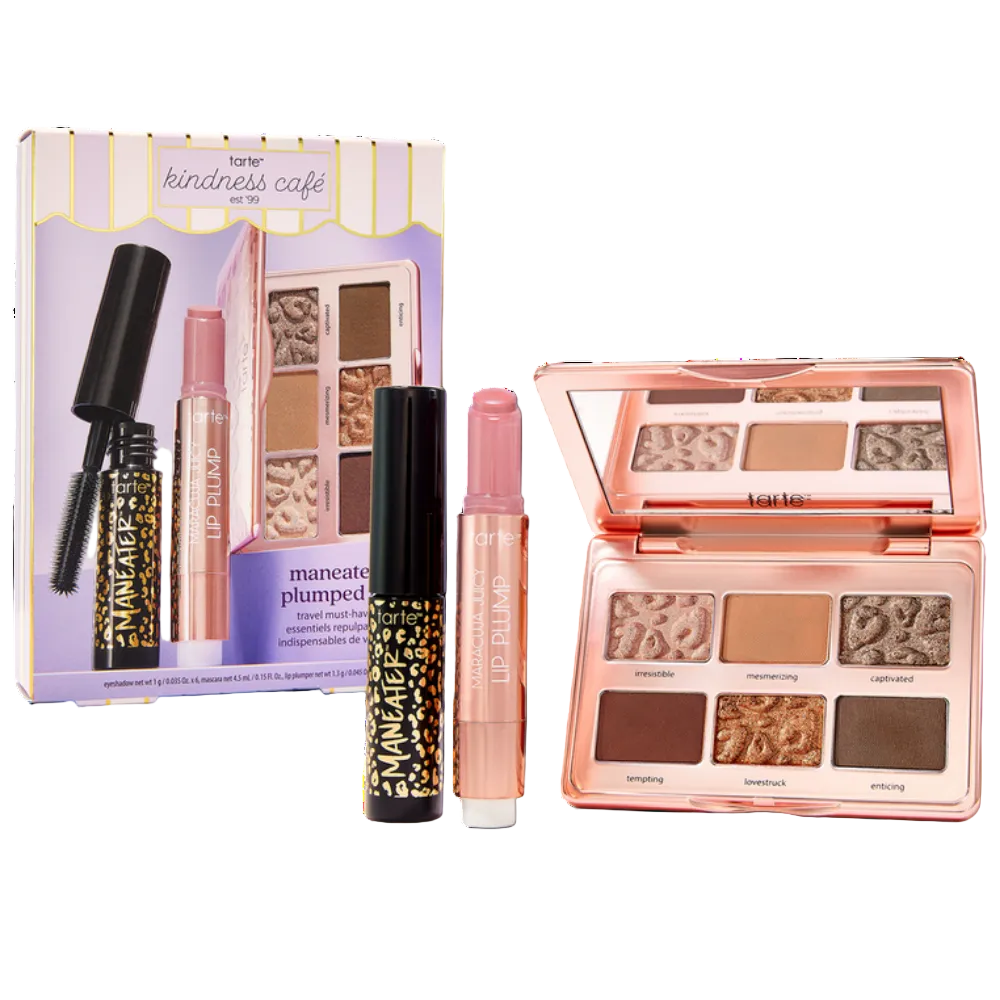 Tarte Cosmetics Kindness Café Maneater Plumped Up Travel Must‑Haves Set