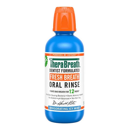 TheraBreath Fresh Breath Oral Rinse – Invigorating Icy Mint