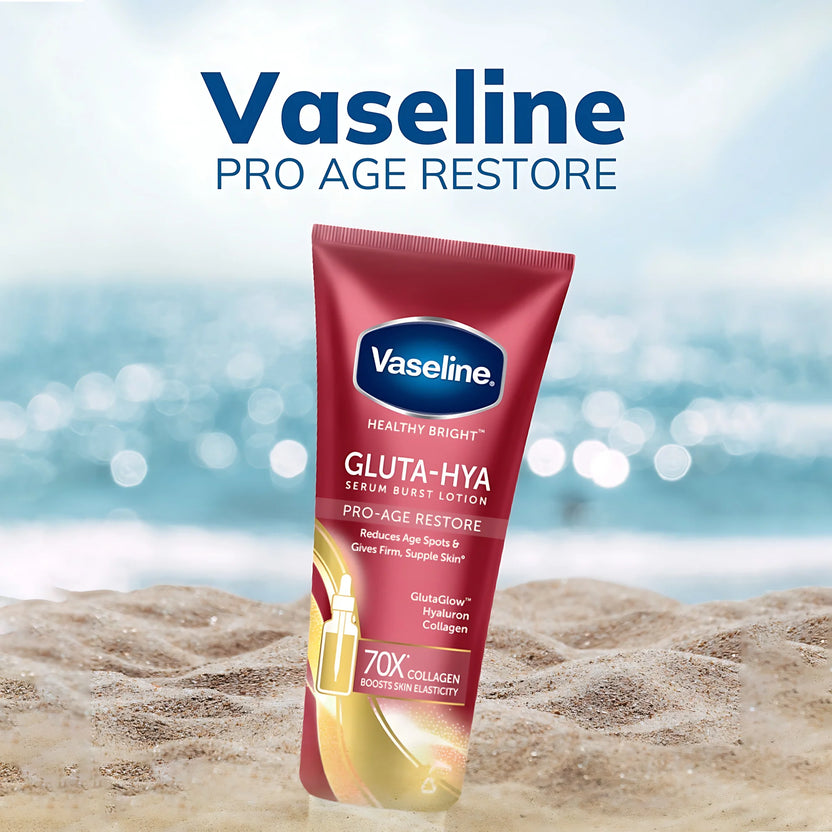 Vaseline Healthy Bright Gluta-Hya Serum Burst Lotion Pro-Age Restore