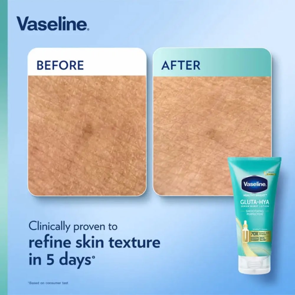 Vaseline Healthy Bright Gluta-Hya Serum Burst Lotion Smoothing Perfector