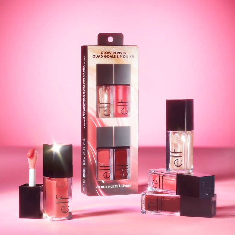 e.l.f. Cosmetics Glow Reviver Quad Goals Lip Oil Kit