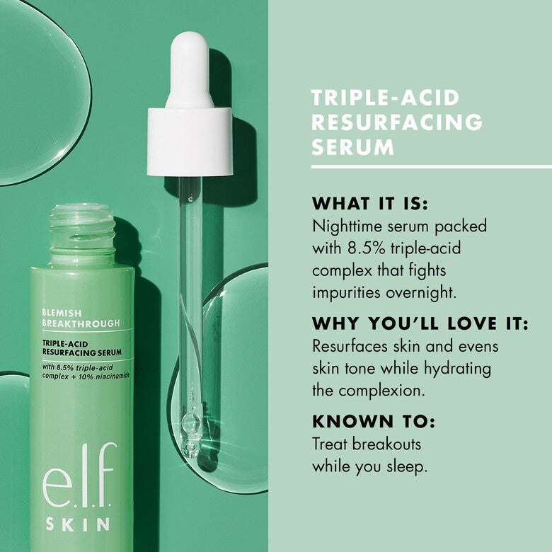 e.l.f. SKIN Blemish Breakthrough Triple‑Acid Resurfacing Serum