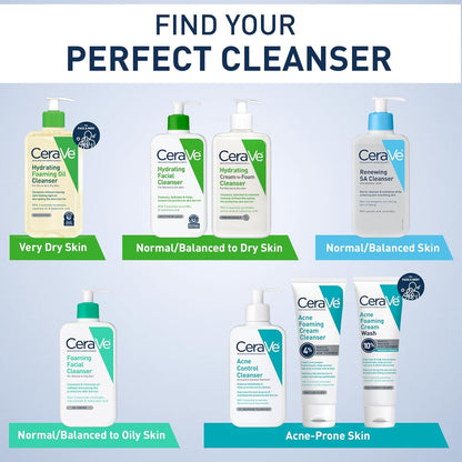 CeraVe Renewing SA Cleanser Normal Skin Exfoliating