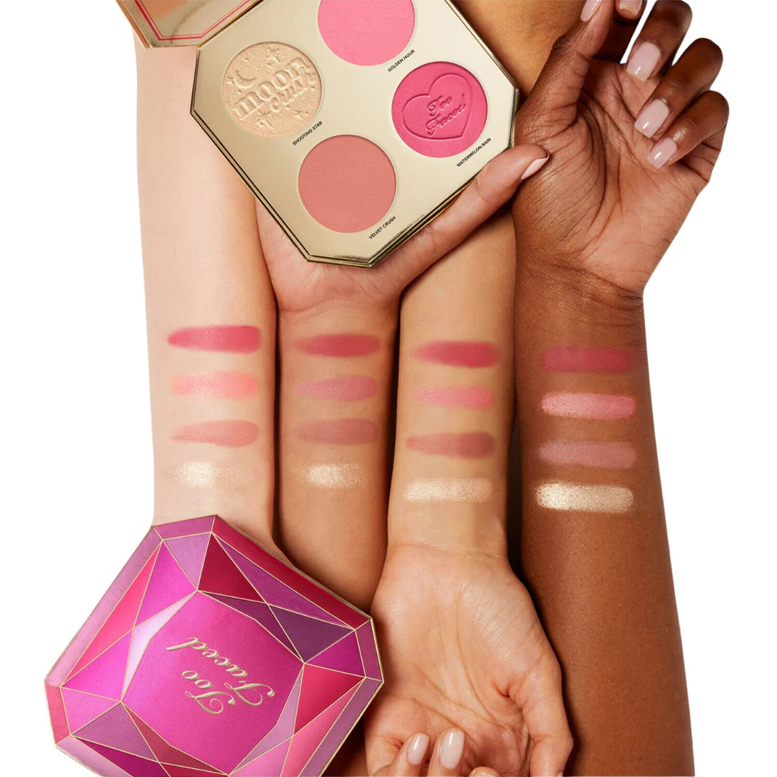 Two Faced Jewel Crush Blush &amp; Highlighter Face Palette