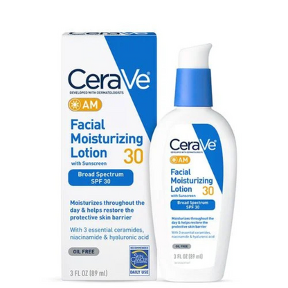 Cera Ve | AM | Facial Moisturizing Lotion with Sunscreen | Broad Spectrum SPF 30 | Oil Free