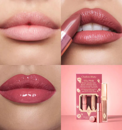 Charlotte Tilbury - K.I.S.S.I.N.G Lipstick and Lip Gloss Duos - 90’s PINK