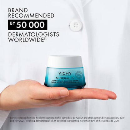 Vichy | Innovation | Mineral 89 | 72H Moisture Boosting Cream | Fragrance Free | Pure Hyaluronic Acid + Minerals