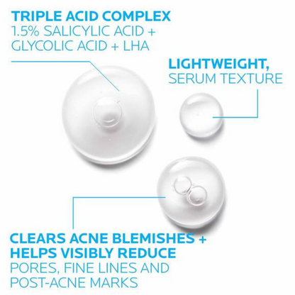 La Roche Posay | Effaclar Salicylic Acid Acne Treatment Serum | Anit Acne - Pore-Refining - 1.5% Salicylic Acid Serum Treatment for Acne