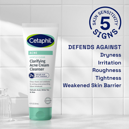 Cetaphil | Gentle Clear | Clarifying Acne Cream Cleanser | Salicylic Acid Acne Treatment
