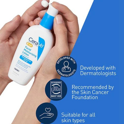 Cera Ve | AM | Facial Moisturizing Lotion with Sunscreen | Broad Spectrum SPF 30 | Oil Free