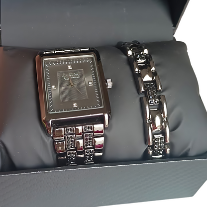 Macy's | American Exchange | Men's Crystal Bracelet Watch 33mm Gift Set