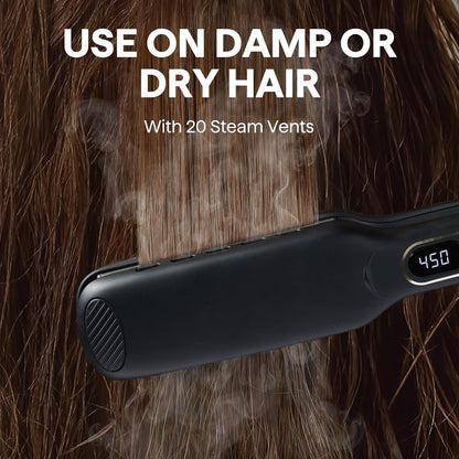 Wavytalk Wet to Straight Hair Straightener, 1.75″ Wide Vent Sesh Flat Iron