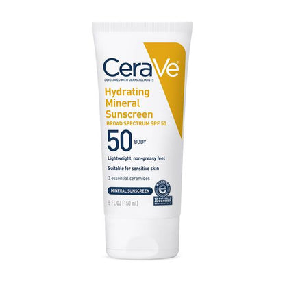 CeraVe Hydrating Mineral Body Sunscreen Spf 50