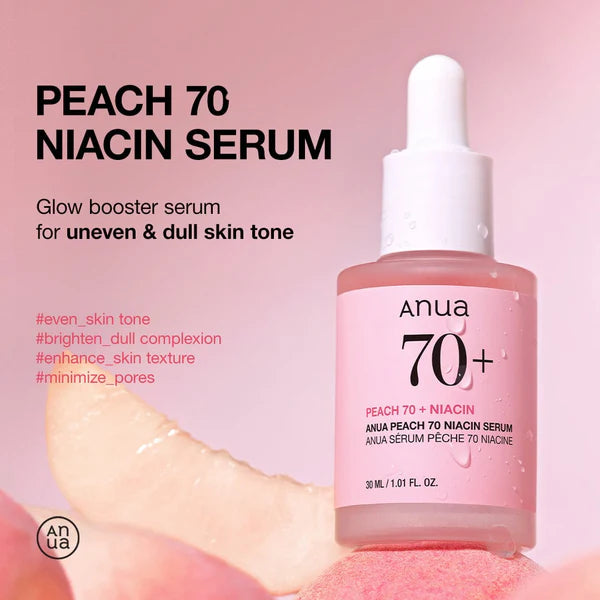 Anua Peach 70% Niacinamide Serum – Brightening & Pore-Refining Face Serum