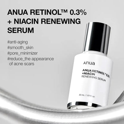 ANUA Nano Retinol 0.3% + Niacin Serum – Anti-Aging & Skin Renewal Face Serum