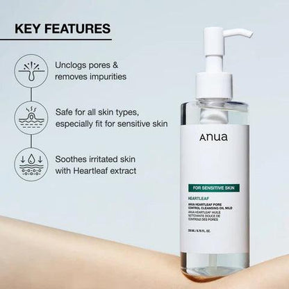 Anua - Heartleaf Pore Control Cleansing Oil Mild - 200ml