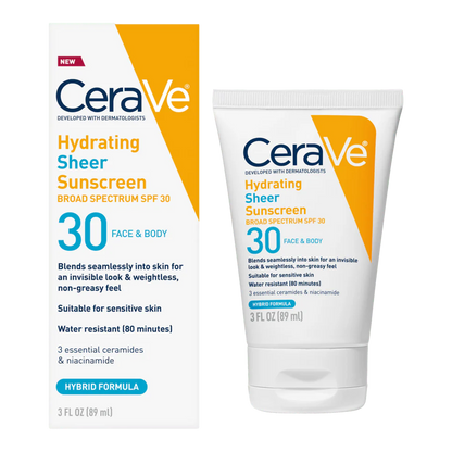 CeraVe Hydrating Mineral Body Sunscreen Spf 50