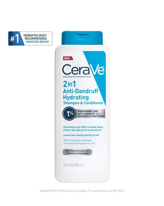 CeraVe 2-in-1 Anti-Dandruff Hydrating Shampoo and Conditioner