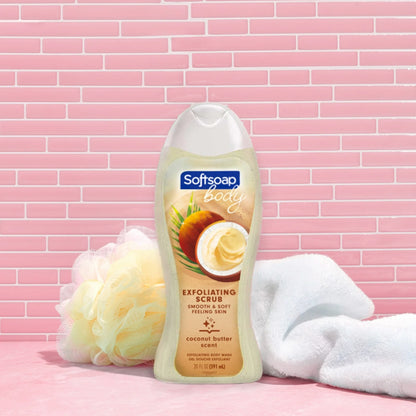 Softsoap |  Coconut Butter Scent Body Wash Exfoliating Scrub