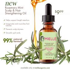 MIELLE  Rosemary Mint Scalp & Hair Strengthening Oil