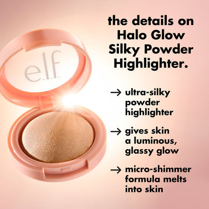 e.l.f. Halo Glow Silky Powder Highlighter – Micro-Shimmer