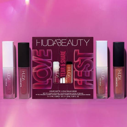 HUDA BEAUTY – Lovefest Tear & Share Lip Quad Set